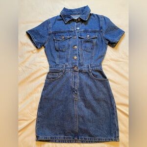 cute denim dress formfitting
